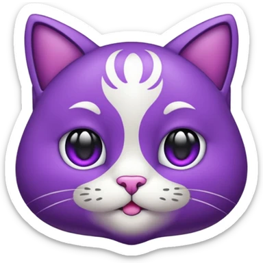 faça um gatinho roxo de emoji para eu copiar sticker