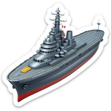 battleship arial view sticker