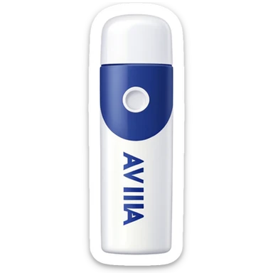 generate an ios genmoji of a NIVEA lip balm sticker