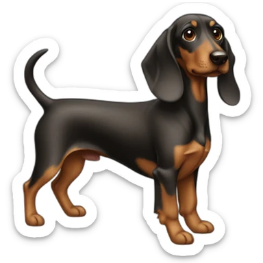 Schwarzer dackel sticker
