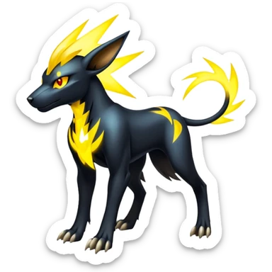 Luxray-Manectric-Houndoom-Pokémon-Fakémon-hybrid-creature sticker
