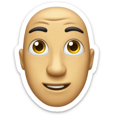 Crea un emoji que represente "alegría nerviosa", podría ser una cara sonriente con las mejillas sonrojadas, ojos brillantes y sudor en la frente sticker