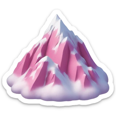 Pink snow capped mountain  sticker
