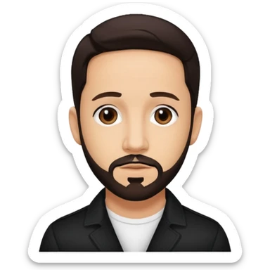AJ McLean with dark brown hair sticker