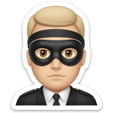 bodyguard wearing eye mask sticker