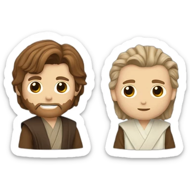 Anakin Skywalker and Obi Wan Kenobi sticker