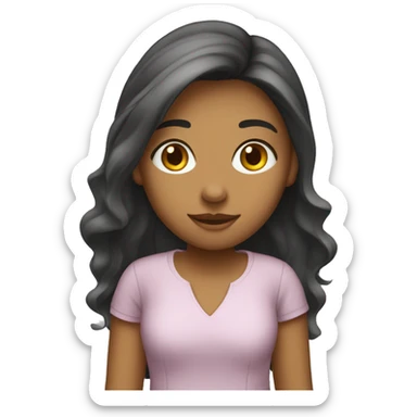 une jeune fille etudiante sticker