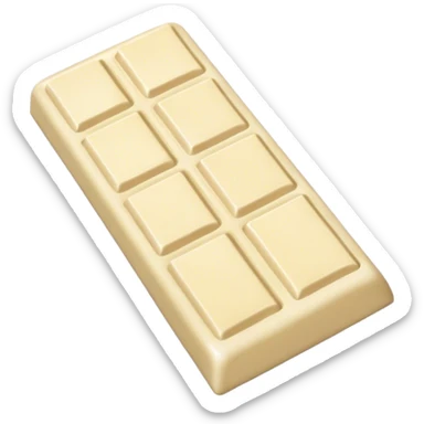 white chocolate bar sticker