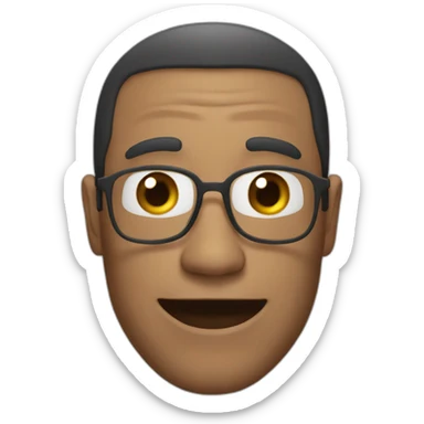 Une homme qui ne veut pas rire sticker