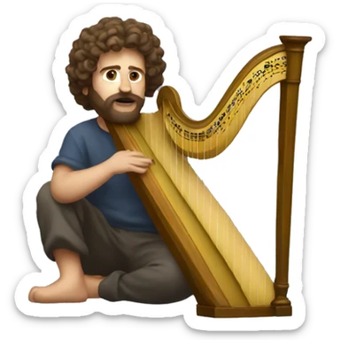 Orpheus with his harp  sticker