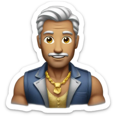 rich man muscular  sticker