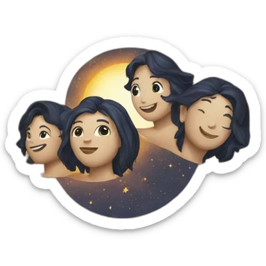 Rising sign Libra, sun Capricorn, moon Pisces sticker