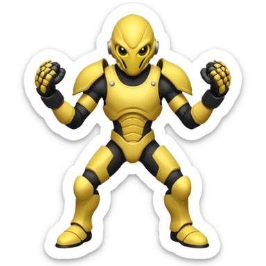 insectoid alien MMA fighter portrait, head and shoulders only, armored exoskeleton skin, sharp eyes, combat gloves, aggressive stance, 3D cartoon, mobile game icon style, clean background, no text, no watermark
 sticker
