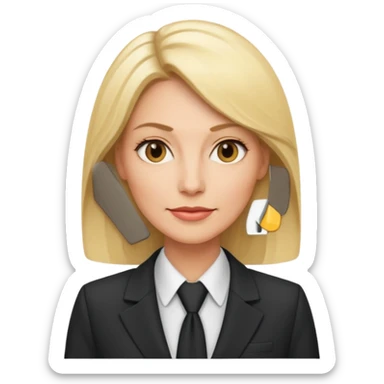 blond business woman in her forties sticker