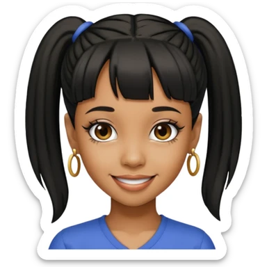 Lisa Left Eye Lopes with black  ponytail hair sticker