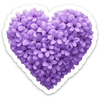 Lilac heart sticker
