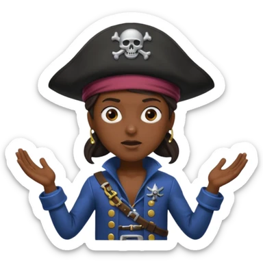 animated emoji for a player called prophet of doom I Dont Know shruging emote needs to be space pirate themed and dark sticker