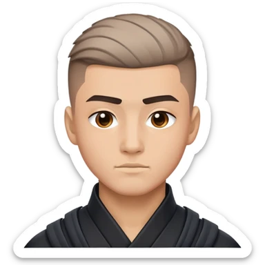 Ninja low taper fade haircut sticker