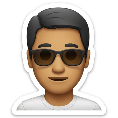 Filipino man with sunglasses  sticker