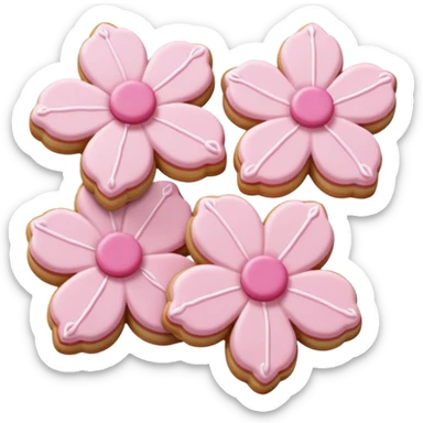 Cherry blossom shaped cookies sticker