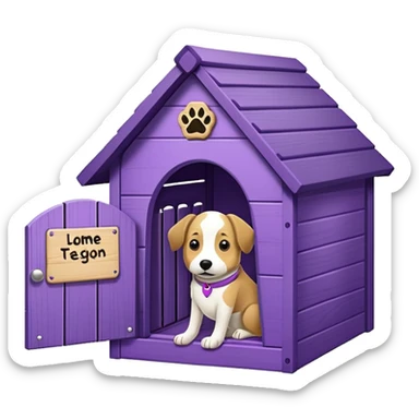 purple dog kennels sticker
