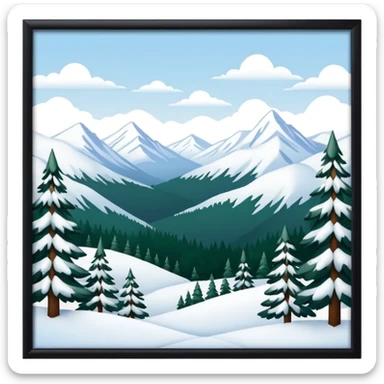 An Alaskan snowy winter back drop to be used in the style of "duck hunt" the bottom 30% needs to contain landscape and the top 70% needs to be blank space. sticker