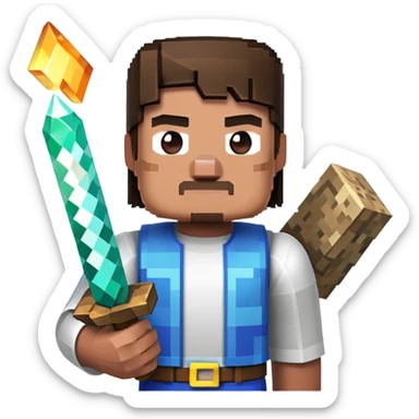 minecraft steve character sticker