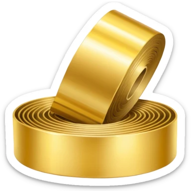 Measurement tape in gold for visiting card sticker