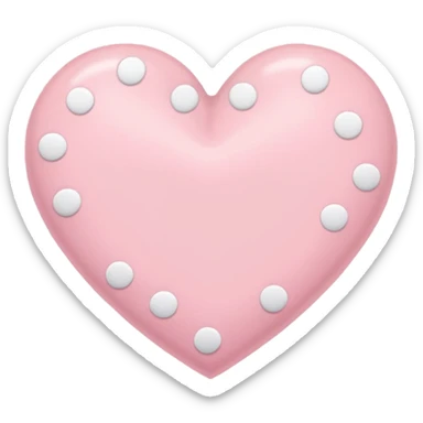 pastel heart with a pastel polka dot border sticker