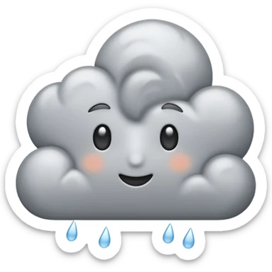 rainy day with soft clouds sticker