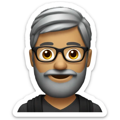 groom with black scarf on head black glasses and ginger and grey long straight beard  sticker