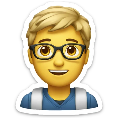 fait un etudiant sticker