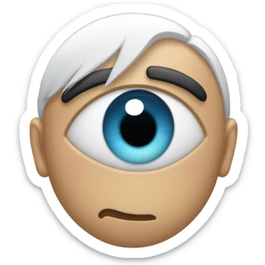 Eye rolled back head spinning  sticker