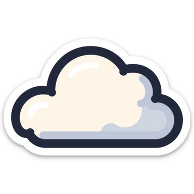 fluffy cloud sticker