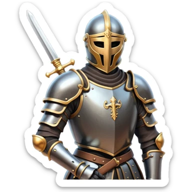 Headless Knight with Sword close up sticker