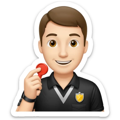 referee with a whistle sticker