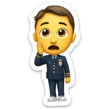 cry emoji saluting sticker