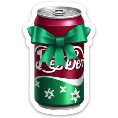 Dr Pepper with a bow  sticker