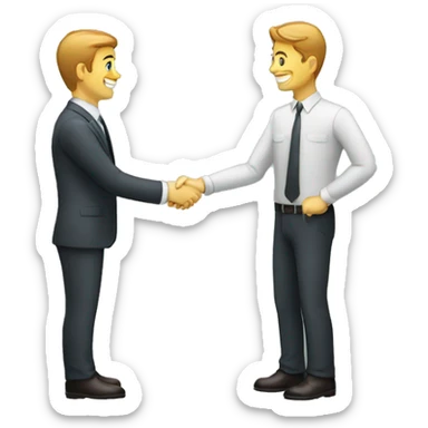 two sales man handshaking sticker