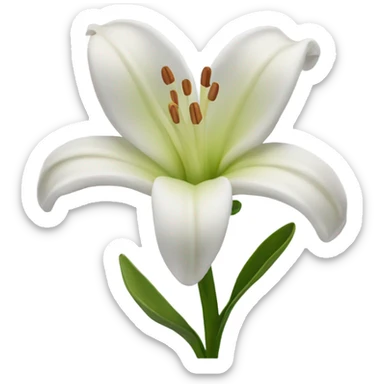 eine weisse lilie sticker
