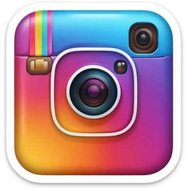 Instagram logo's emoji with proper as Instagram logowith colour sticker