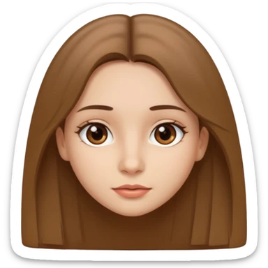 JE VOUDRAIS UNE FILLE AUX YEUX MARRONS UN PETIT NEZ LES LEVRE MOYENNE AVC DES CHEVEUX LISSE DETACHE MARRON CLAIR sticker