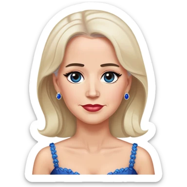 Joe Biden wearing makeup and a dress sticker