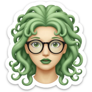 Medusa Versace with glasses  sticker