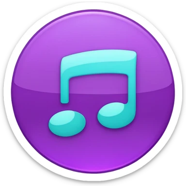 Purple and Cian Symbol Spotify app sticker