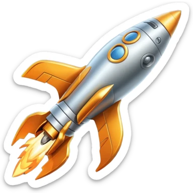 rocket-powered animal sticker