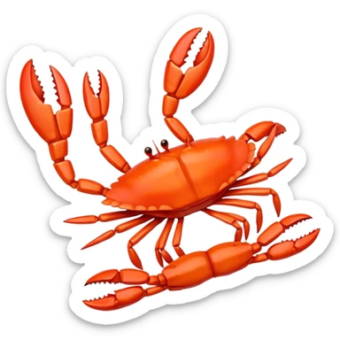 a pair of crab sticks crossed, no text sticker