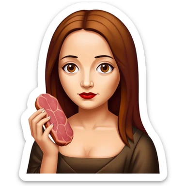 pop art monalisa SPAM meat slop portrait sticker