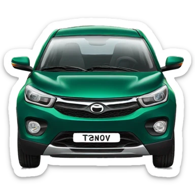 Tata nexon dark green car sticker