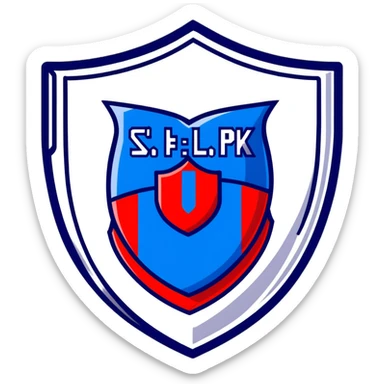 FC Barcelona logo, shield with blue and red stripes, football club emblem sticker